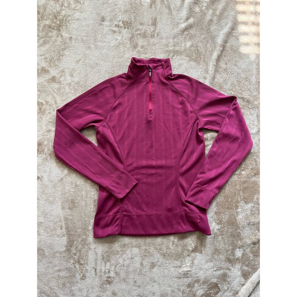 Merrell Optiwick‎ 1/4 Zip Burgundy Athletic Shirt Women's Size Medium